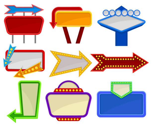 各种招牌平套鲜艳图片下载