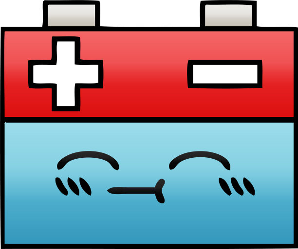 梯度阴影卡通汽车电池图片下载