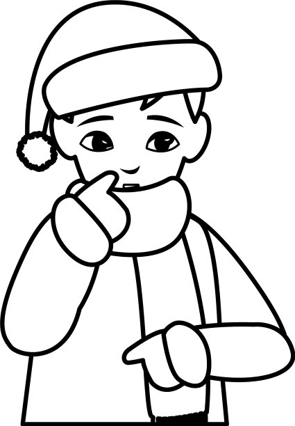 可爱的小男孩和冬天的衣服图片下载