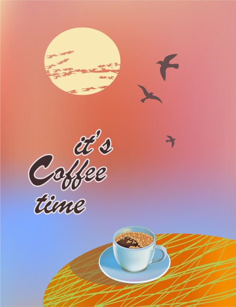 咖啡在房间的桌子上图片下载