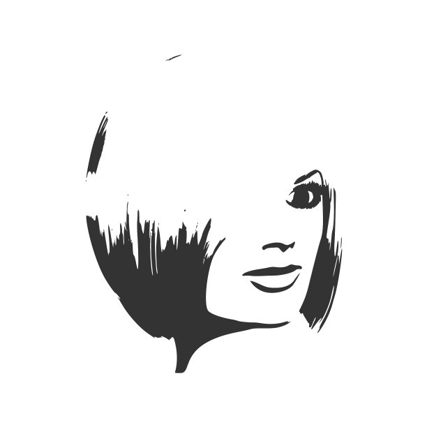 一个女性头部的剪影图片下载
