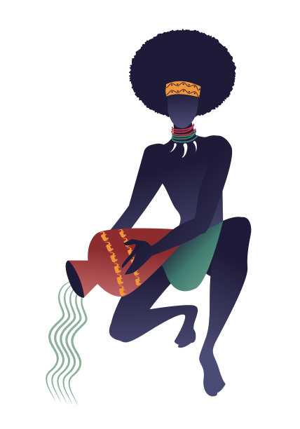 宝瓶座部落的人戴着项链图片下载