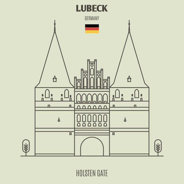 吕贝克的霍尔斯顿门图片下载