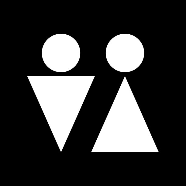 白色男人和女人图标图片下载