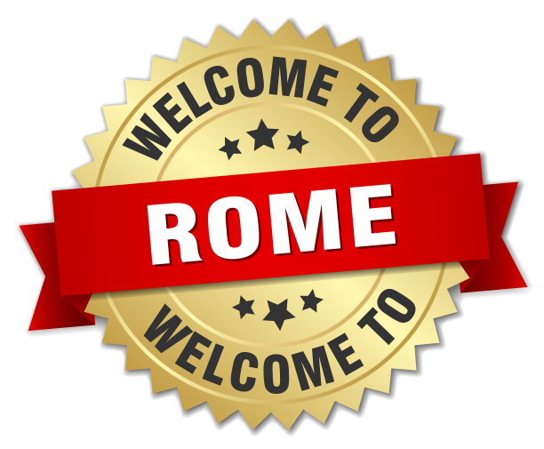 罗马3d金徽章与红丝带图片下载