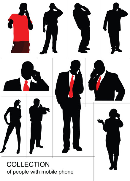 收集人们的剪影说话图片下载