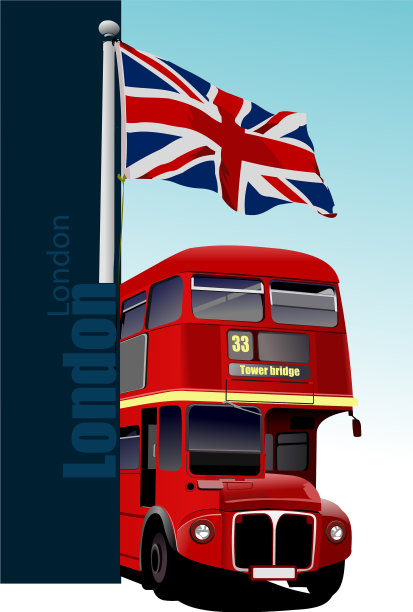 印有伦敦形象的小册子封面图片下载