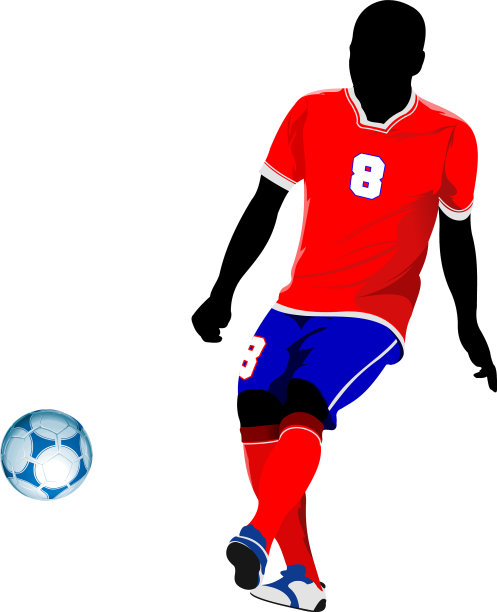 足球运动员在赛场上的颜色为设计师图片下载