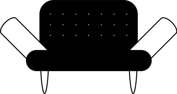 沙发上的图标形象图片下载