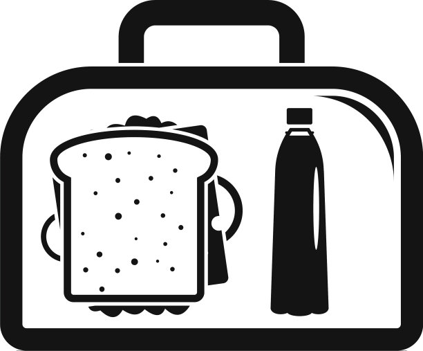 午餐三明治盒图标简单风格图片下载