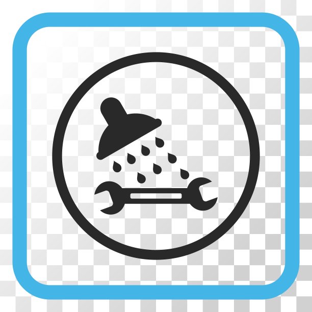 淋浴管道图标在一个框架图片下载