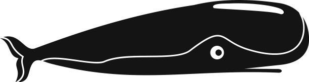 抹香鲸图标简单的风格图片下载