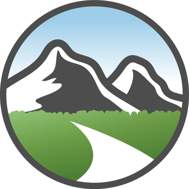 经典的山景标志设计理念图片下载