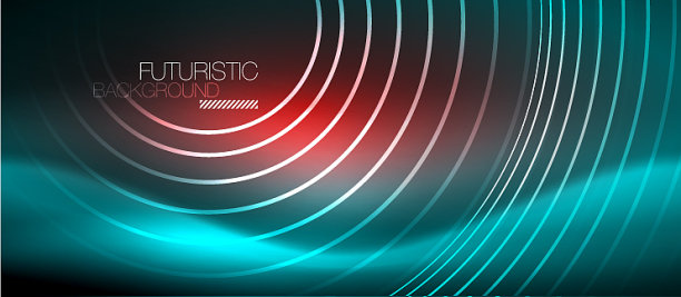 霓虹发光的科技线条，高科技的未来主义图片下载