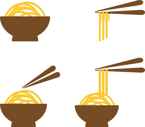 美味的面条放在碗里图片下载