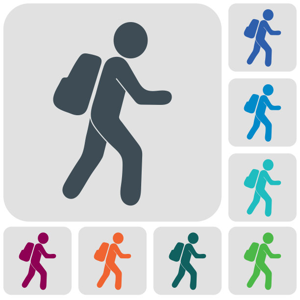 徒步旅行图标图片下载