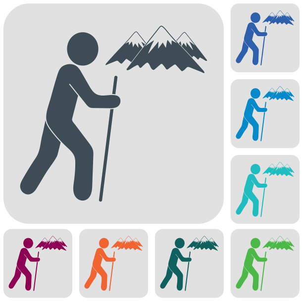 徒步旅行图标图片下载