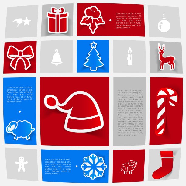 圣诞贴纸信息图片下载