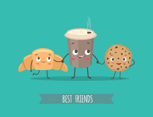 有趣的人物羊角饼干与巧克力图片下载