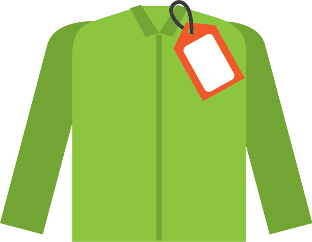 市场服装价格标签新穿衬衫图片下载