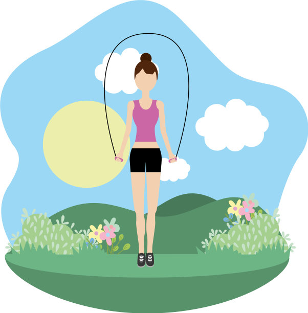 年轻女子练习漫画图片下载