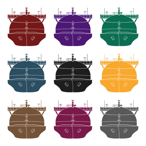 油船图标在黑色风格孤立在白色图片下载