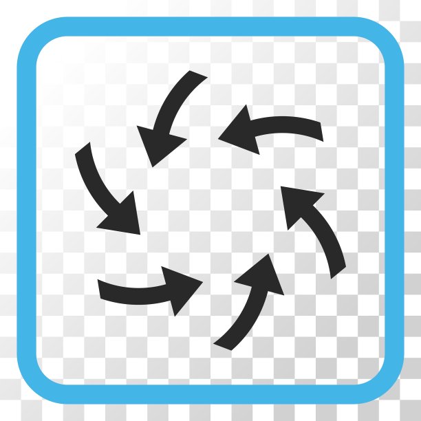 漩涡箭头图标在一个框架图片下载