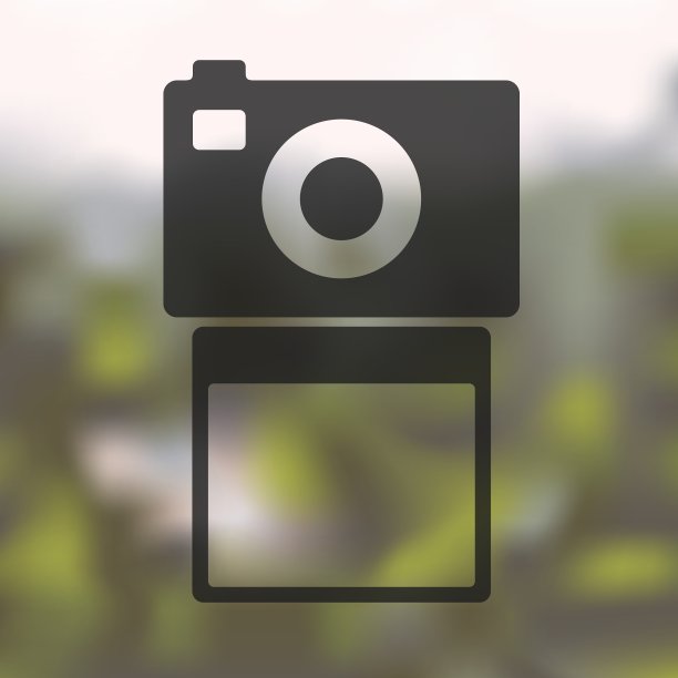 照片图标上模糊的背景图片下载