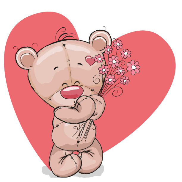 熊用鲜花图片下载