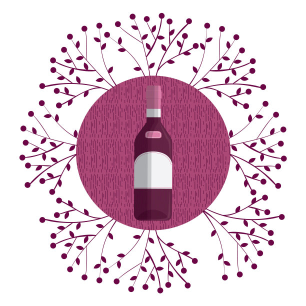 葡萄酒圆象征图片下载