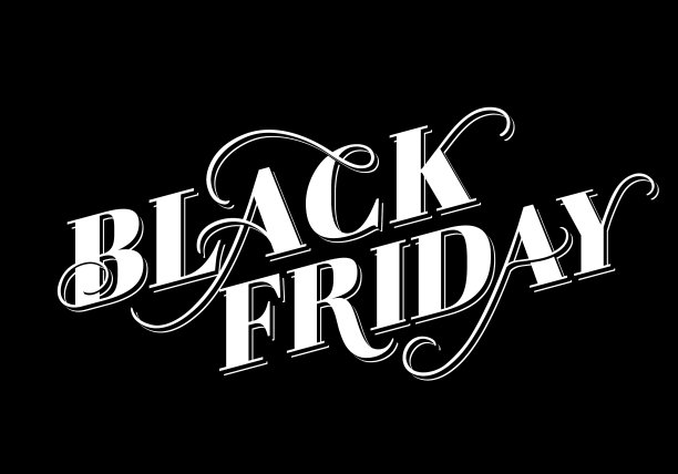 手绘的黑色星期五促销海报图片下载