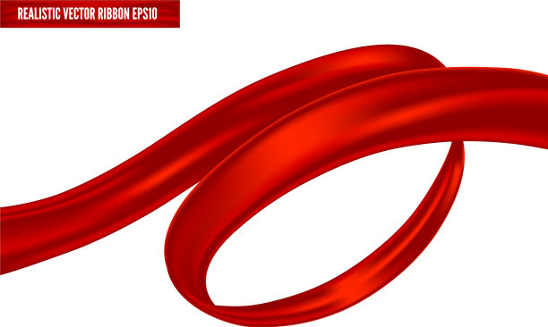 现实的红丝带在旋转的位置图片下载