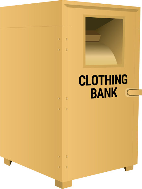 慈善服装银行孤立图片下载