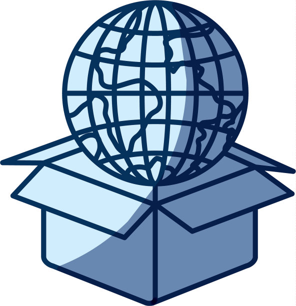 地球世界的蓝色轮廓阴影图片下载