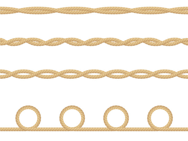 无缝图案逼真的航海绳索图片下载