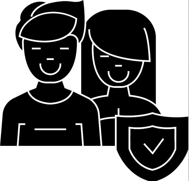 男人和女人-正面盾牌图标图片下载