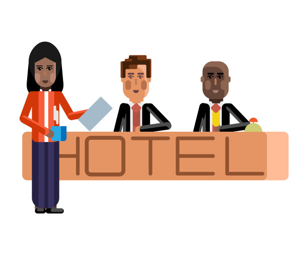 前台有欧洲和非洲接待员图片下载