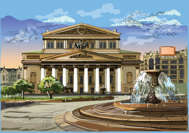 彩色手绘莫斯科-8图片下载