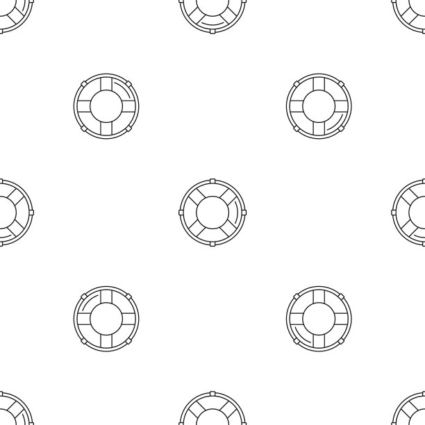 救生圈解决方案模式无缝图片下载