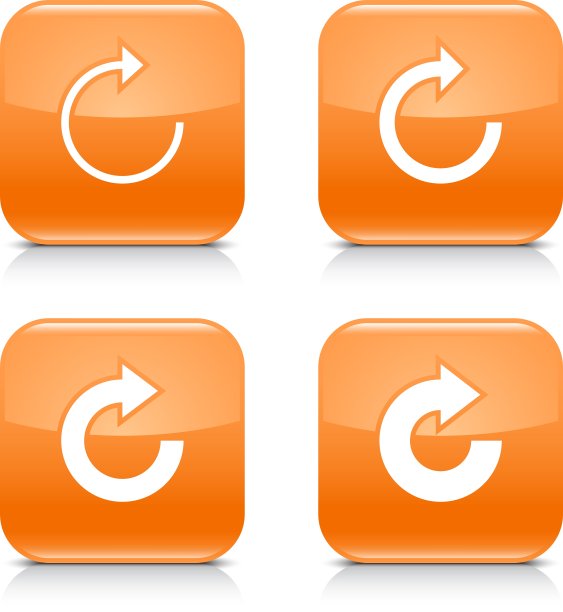 橙色图标刷新重载旋转重复标志图片下载