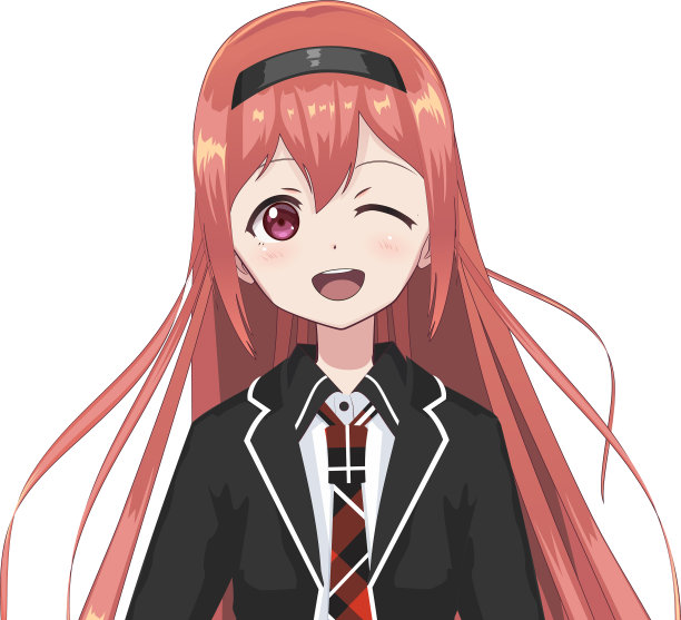 动漫中的女学生形象图片下载