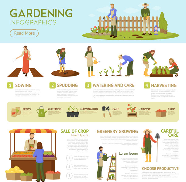 园艺信息图模板图片下载