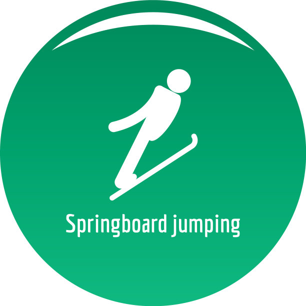 跳板跳跃图标是绿色的图片下载