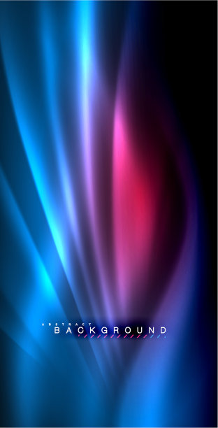 氖发光的波，神奇的能量和光运动图片下载