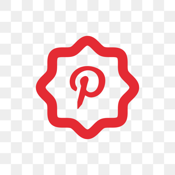 Pinterest社交媒体图标设计模板图片下载