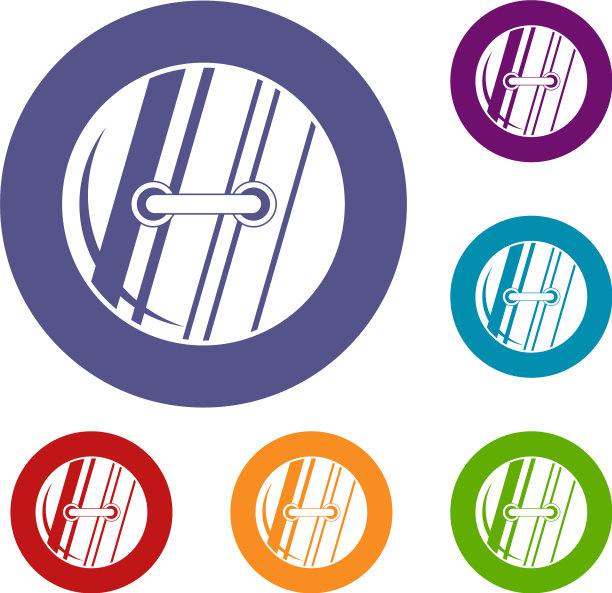 圆缝按钮图标集图片下载