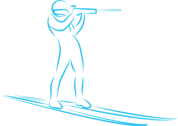 绘制冬季运动的轮廓图片下载