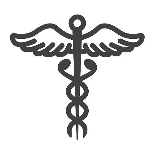 蛇杖线条图标：医药和医疗保健图片下载