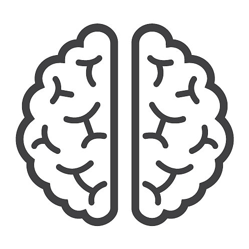 医学保健器官大脑线性图标图片下载
