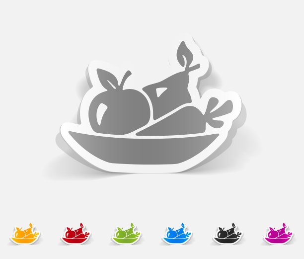 健康食品的现实设计元素图片下载